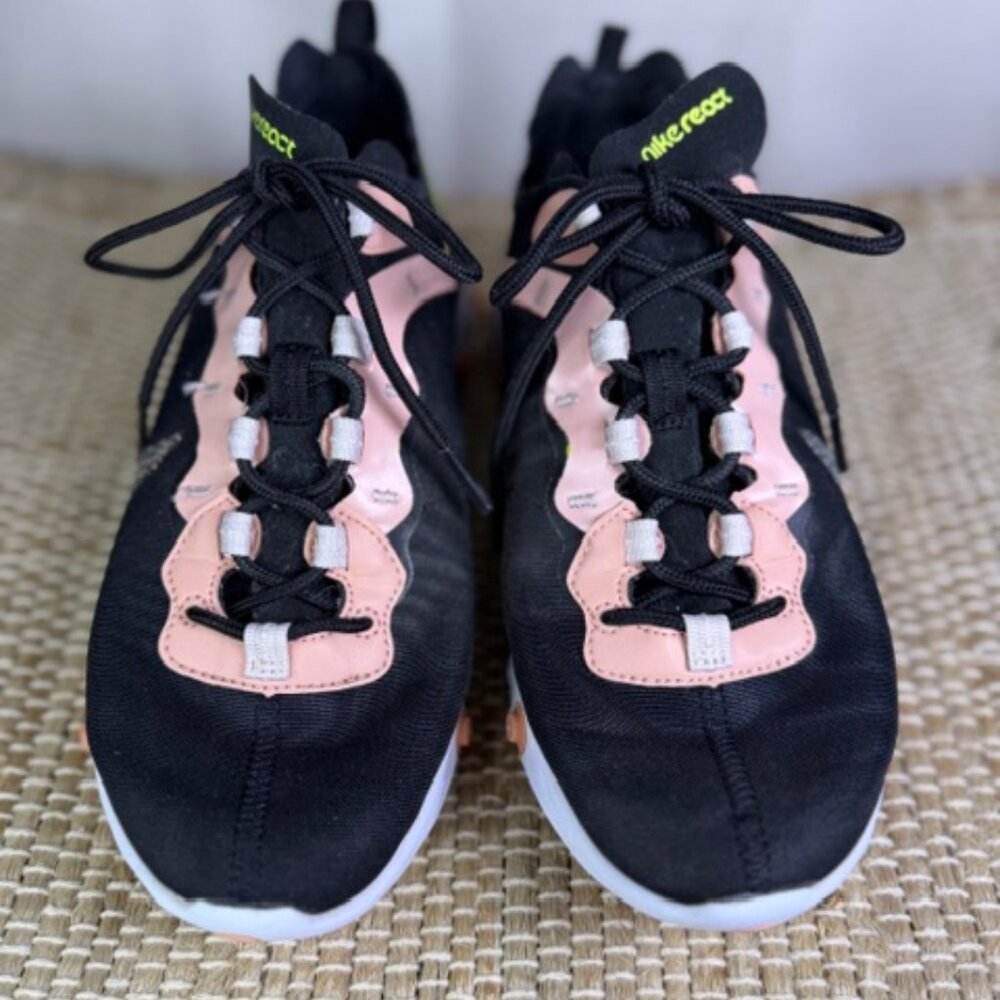 Nike React Element 55 PRM Black/Volt Coral Stardust. Size 8